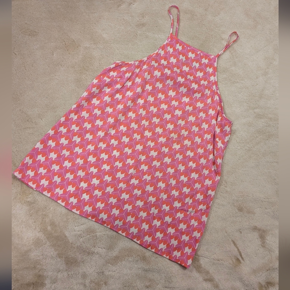 Banana Republic Pink and Orange Patterned Tank Top